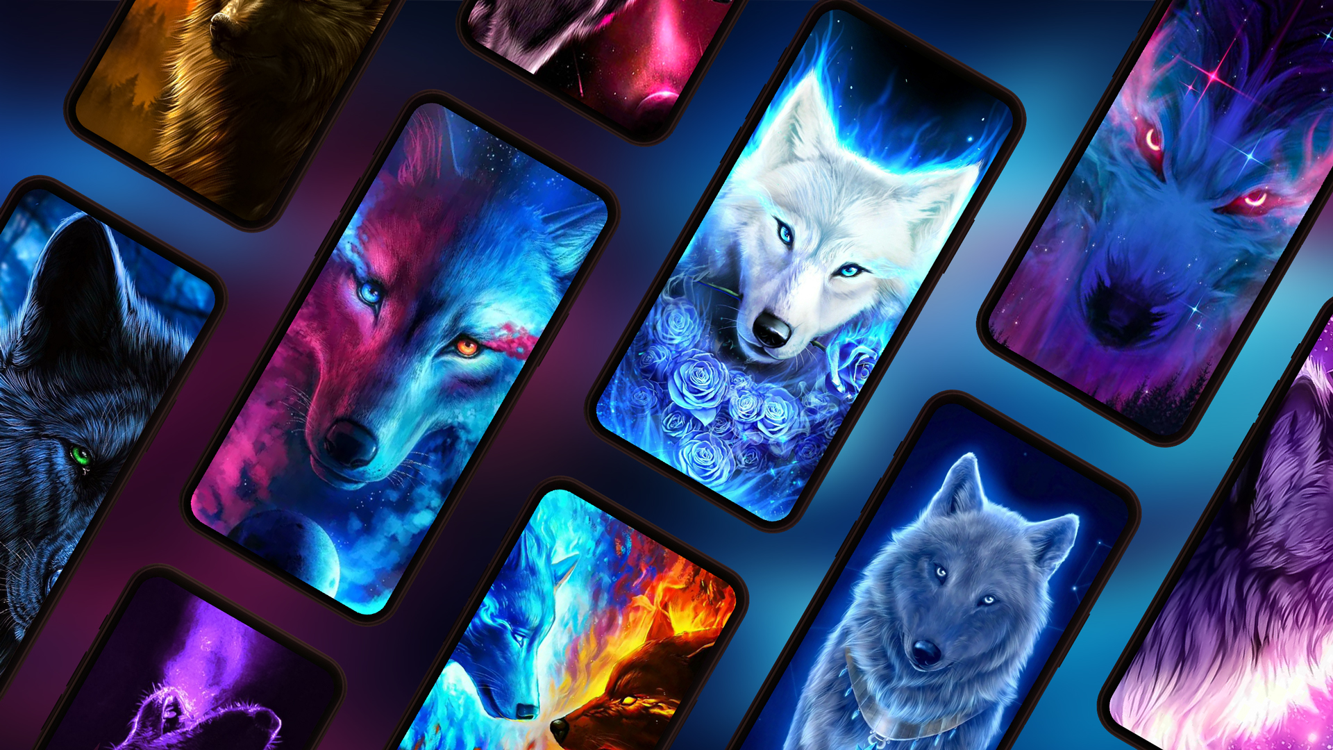 اسکرین شات 1 برنامه Wolf Wallpapers 4K