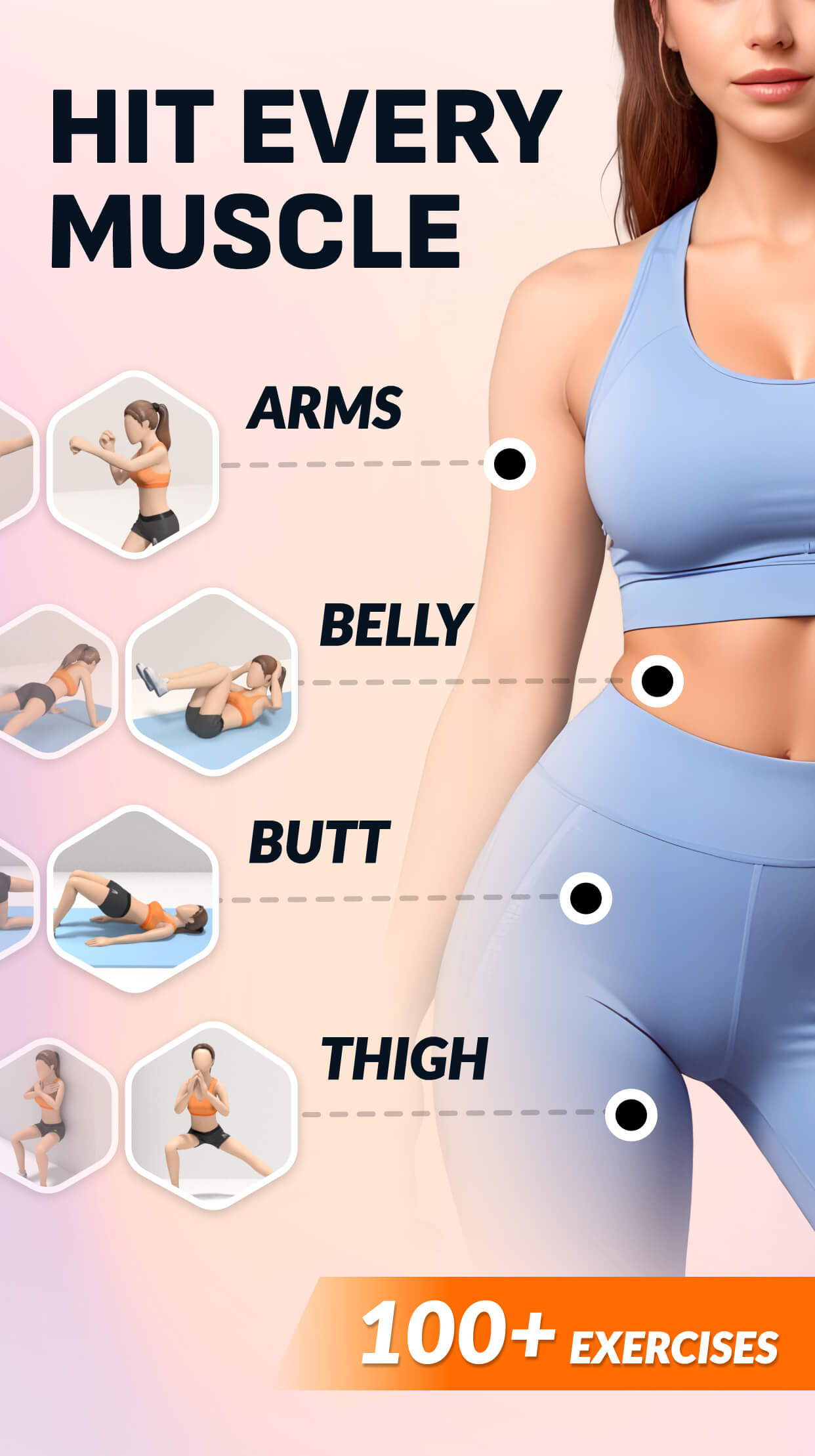 اسکرین شات 1 برنامه Workout for Women at home