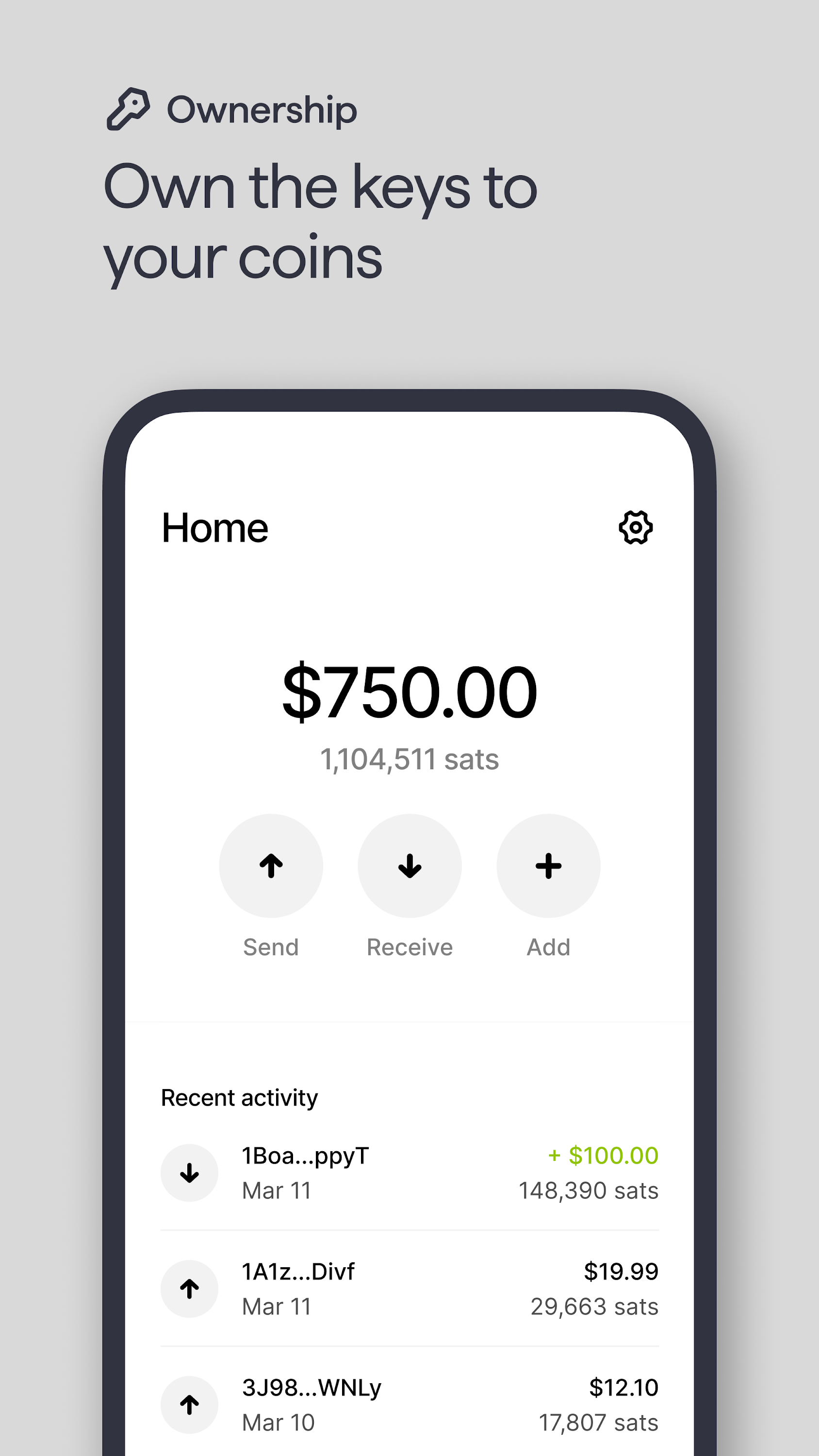 اسکرین شات 2 برنامه Bitkey - Bitcoin Wallet