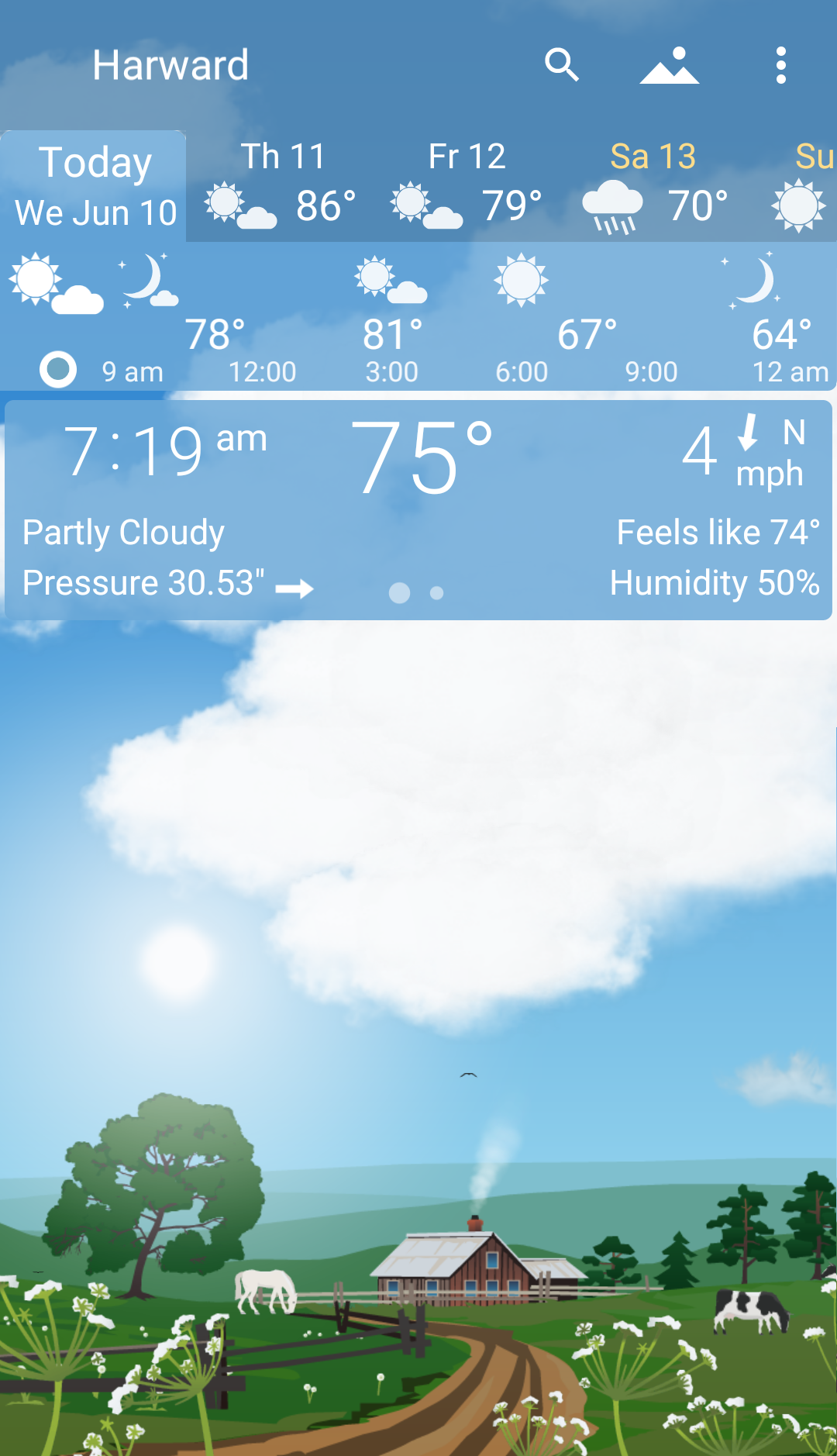 اسکرین شات 3 برنامه YoWindow Weather and wallpaper