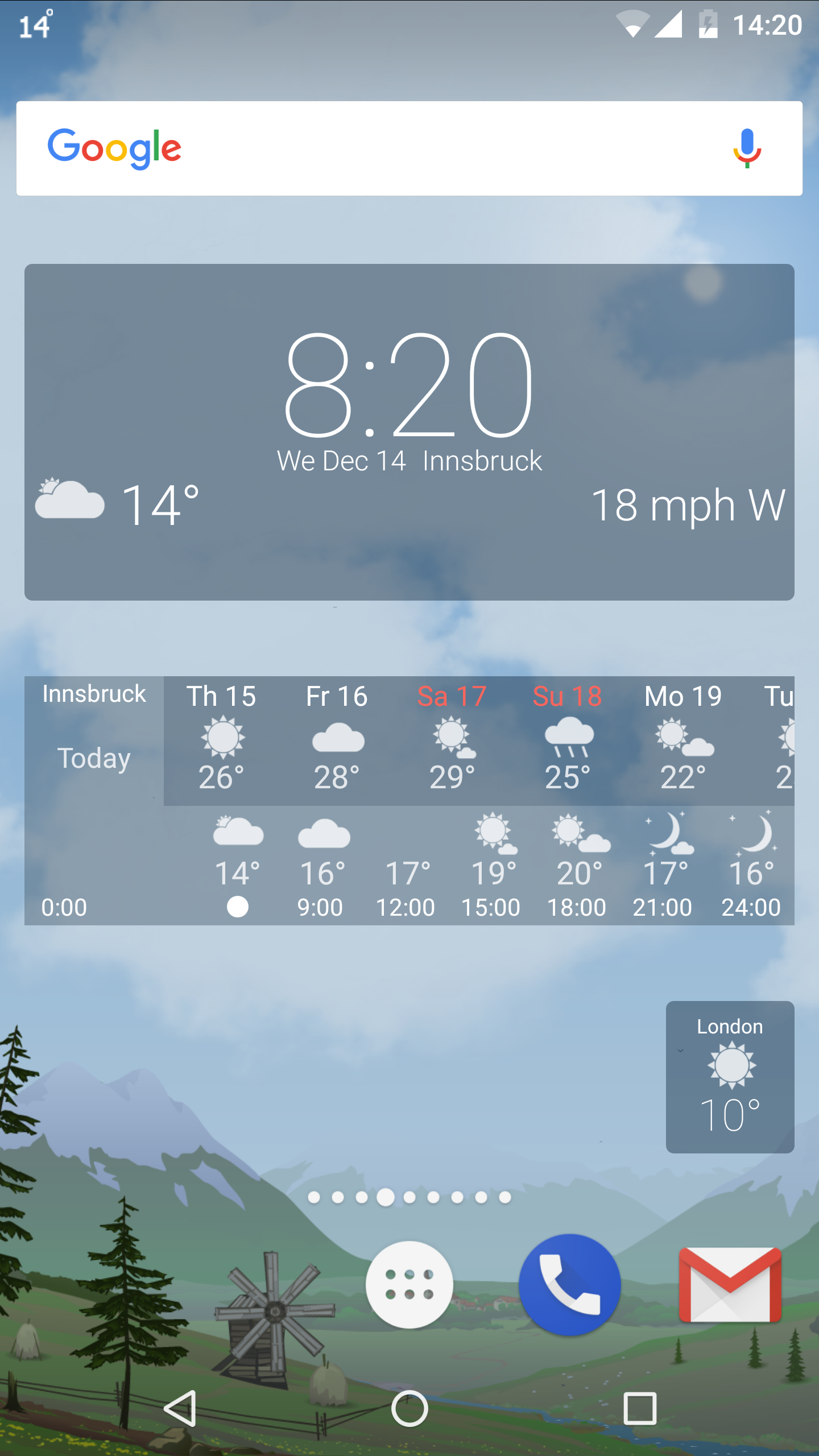 اسکرین شات 8 برنامه YoWindow Weather and wallpaper