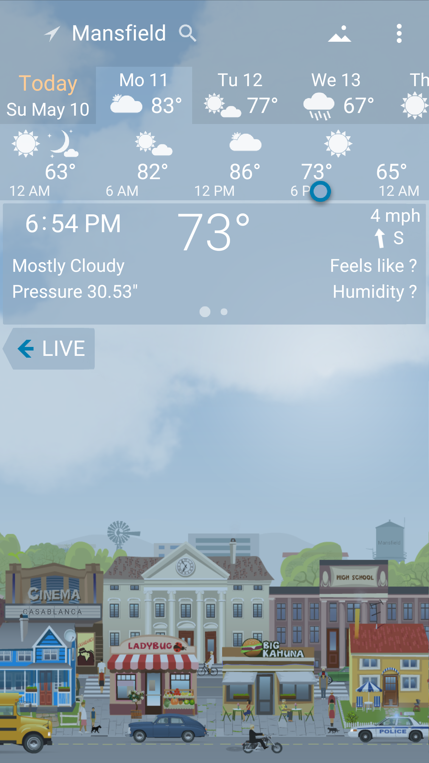 اسکرین شات 2 برنامه YoWindow Weather and wallpaper