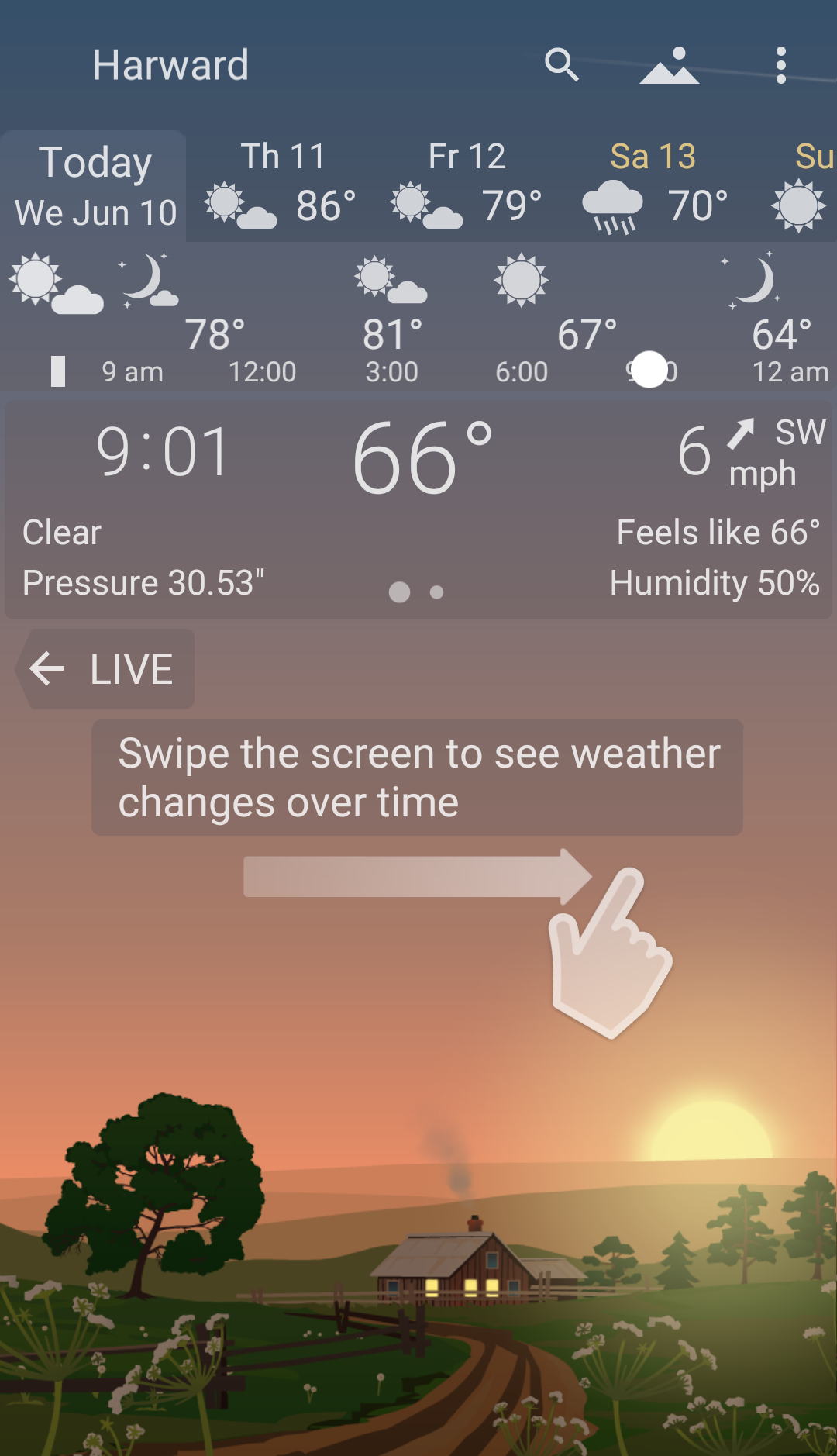 اسکرین شات 4 برنامه YoWindow Weather and wallpaper