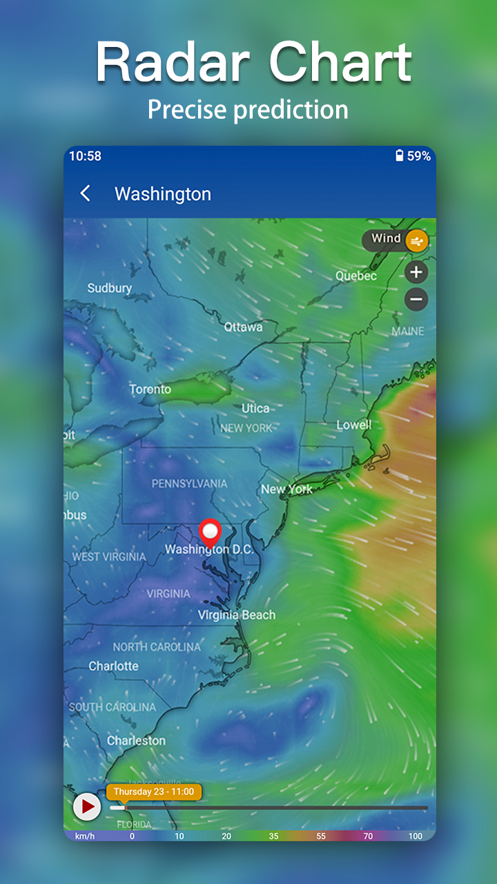 اسکرین شات 5 برنامه Weather: Live Weather Forecast