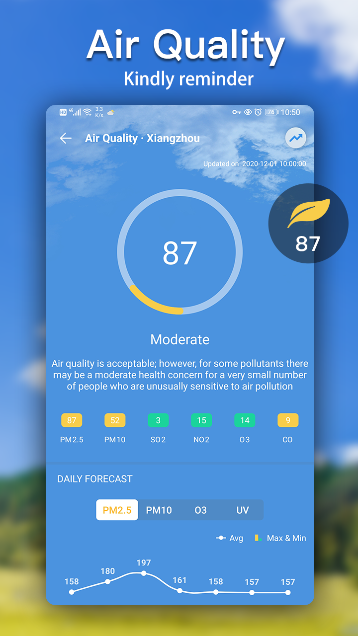 اسکرین شات 6 برنامه Weather: Live Weather Forecast