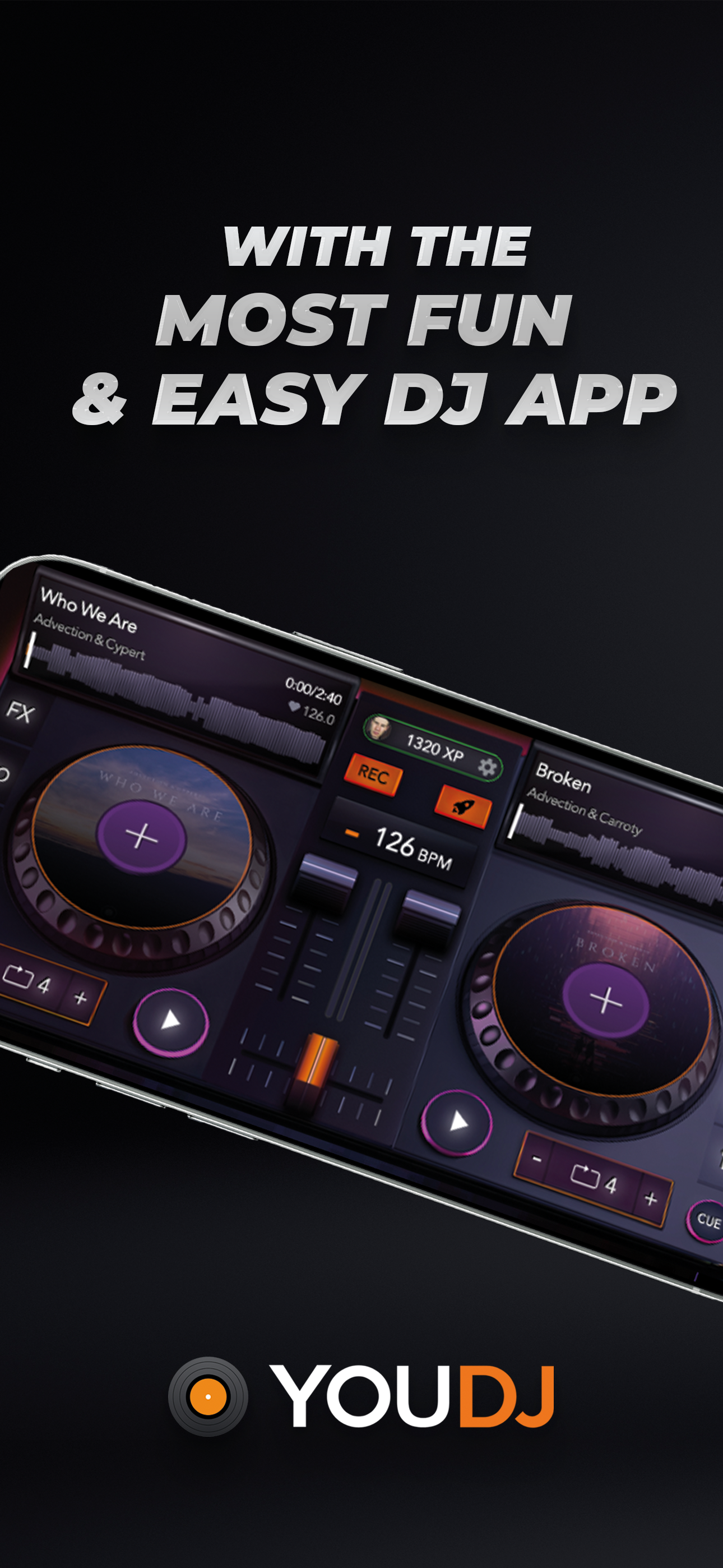 اسکرین شات 2 برنامه YouDJ Mixer - Easy DJ app