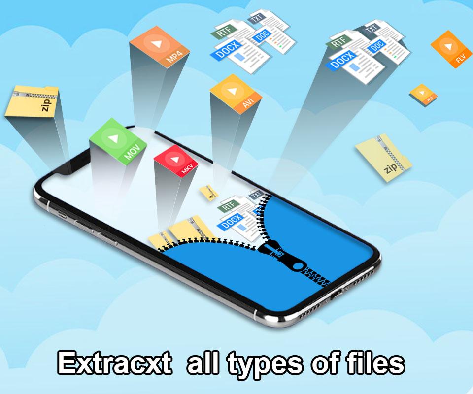 اسکرین شات 1 برنامه Zip Unzip-File Extractor