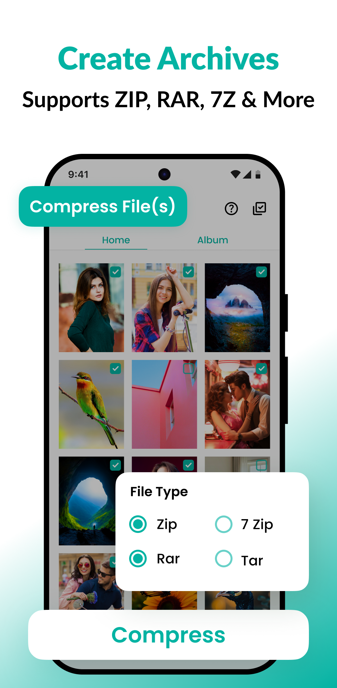 اسکرین شات 2 برنامه Zip Extractor - UnZIP, UnRAR