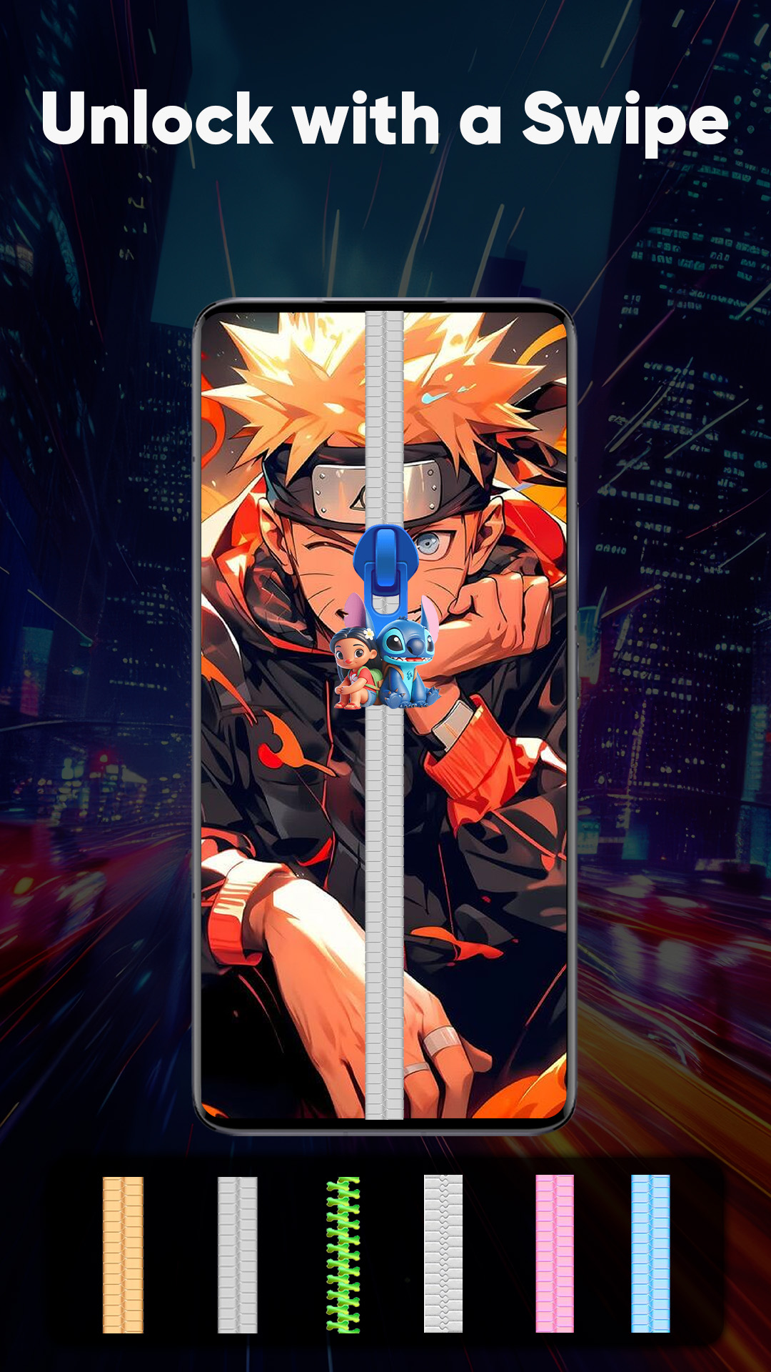 اسکرین شات 6 برنامه Zipper Lock Screen & Wallpaper