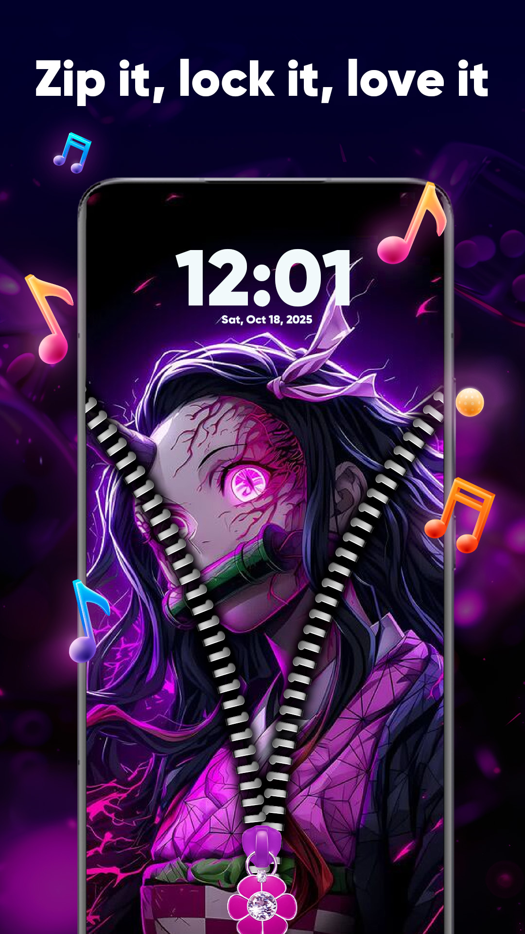 اسکرین شات 7 برنامه Zipper Lock Screen & Wallpaper