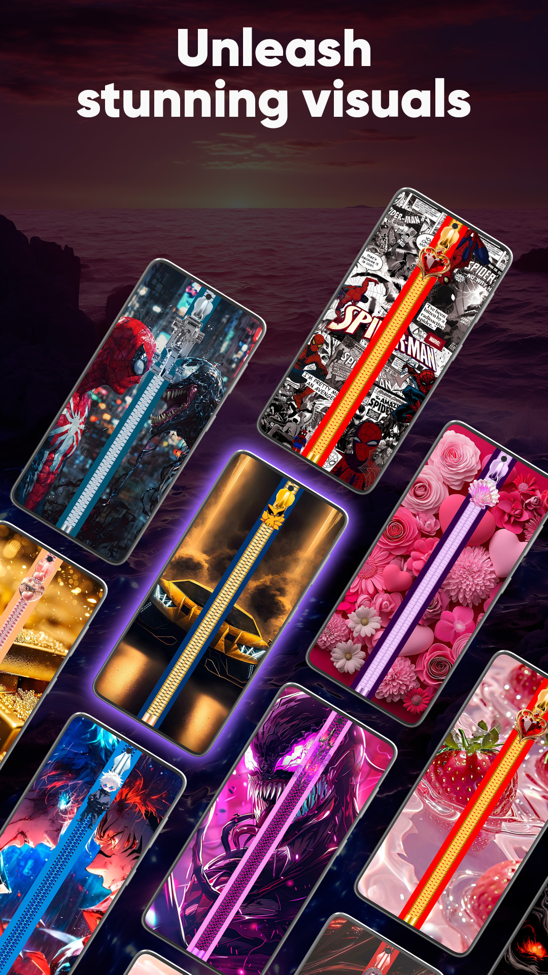 اسکرین شات 4 برنامه Zipper Lock Screen & Wallpaper