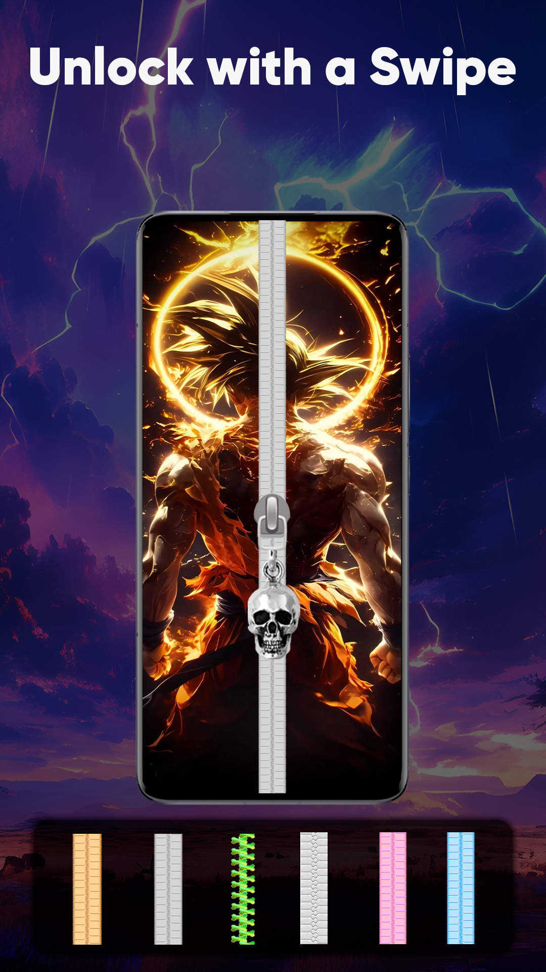 اسکرین شات 6 برنامه Zipper Lock Screen & Wallpaper