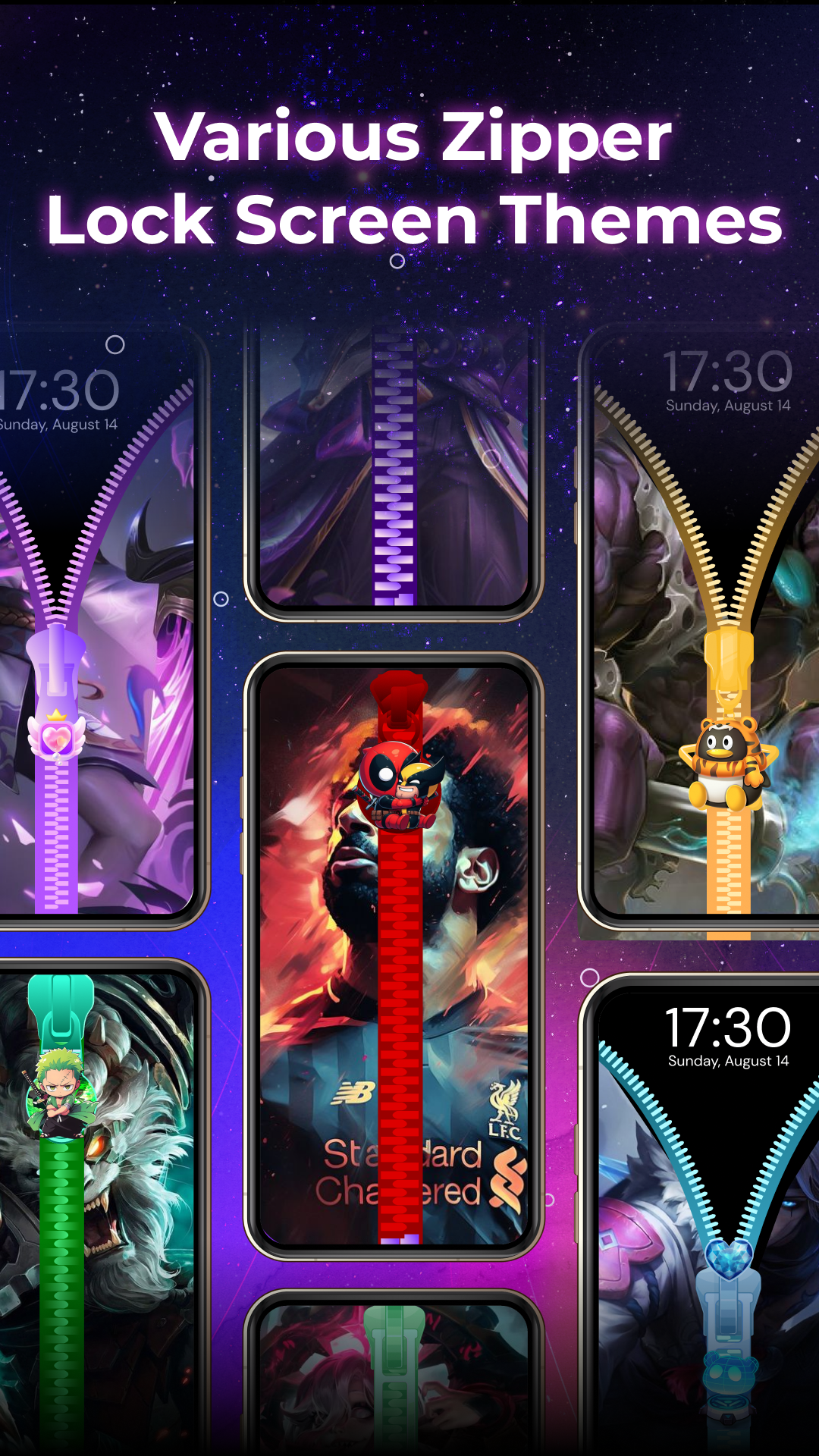 اسکرین شات 2 برنامه ZipLock - Zipper Lock Screen