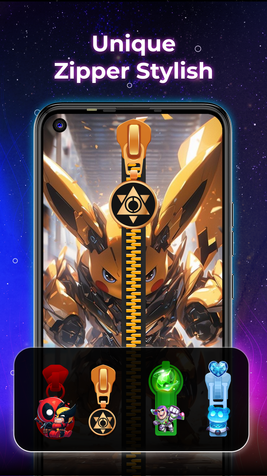 اسکرین شات 3 برنامه ZipLock - Zipper Lock Screen