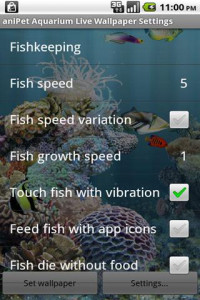 اسکرین شات 2 برنامه aniPet Aquarium LiveWallpaper