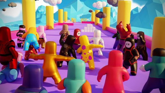 اسکرین شات 1 بازی Among Guys: fall racing games. Epic race fun games