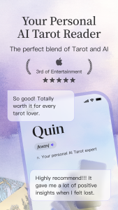 اسکرین شات 1 برنامه Quin: AI Tarot Reader