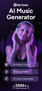 اسکرین شات 1 برنامه MyTunes : AI Music Generator