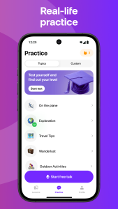 اسکرین شات 6 برنامه Praktika – AI Language Tutor