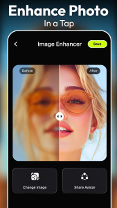 اسکرین شات 2 برنامه Toonify: AI Photo Enhancer