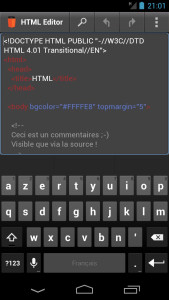 اسکرین شات 1 برنامه HTML Editor