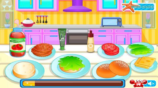 اسکرین شات 2 بازی Mini Burgers, Cooking Games