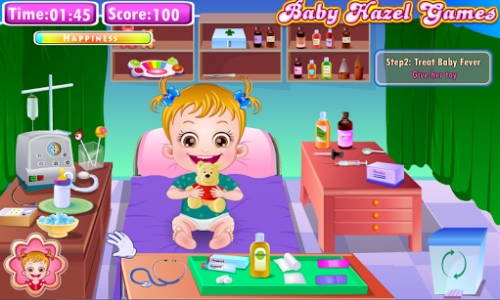 اسکرین شات 3 بازی Baby Hazel Goes Sick