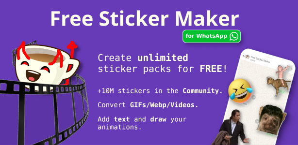 اسکرین شات 1 برنامه Animated Sticker Maker (FSM)