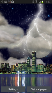 اسکرین شات 1 برنامه Thunderstorm Chicago - LWP