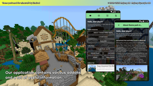اسکرین شات 1 برنامه Amusement park for minecraft