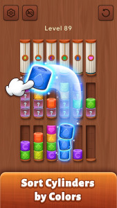 اسکرین شات 1 بازی Color sort: Wood Cylinder Saga
