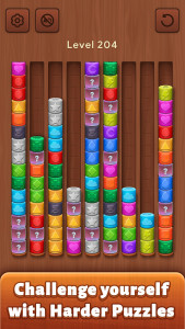 اسکرین شات 3 بازی Color sort: Wood Cylinder Saga