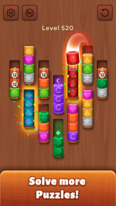اسکرین شات 2 بازی Color sort: Wood Cylinder Saga