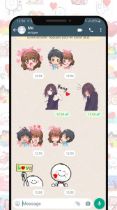 اسکرین شات 7 برنامه Love Stickers for Whatsapp