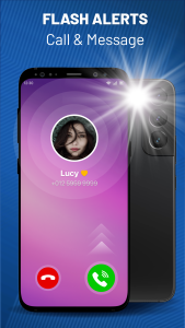 اسکرین شات 1 برنامه Flash Alert - Call & SMS
