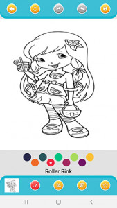 اسکرین شات 3 بازی بازی رنگ امیزی دختر توت فرنگی