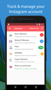 اسکرین شات 4 برنامه Unfollow for Instagram - Non followers & Fans
