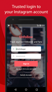 اسکرین شات 1 برنامه Unfollow for Instagram - Non followers & Fans