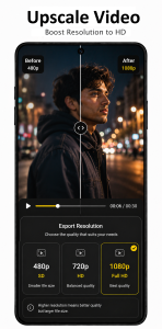 اسکرین شات 3 برنامه AI Video Enhancer - Upscaler