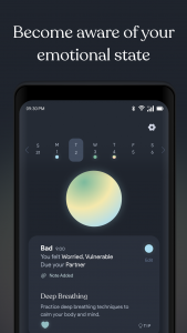 اسکرین شات 1 برنامه Moodlight - Daily Mood Tracker