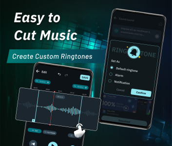 اسکرین شات 1 برنامه Music Cutter & Ringtone Maker