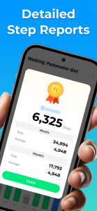 اسکرین شات 5 برنامه Walking: Pedometer diet