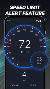 اسکرین شات 1 برنامه GPS Speedometer: Speed Tracker