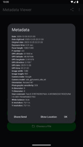 اسکرین شات 6 برنامه Photo Metadata Viewer