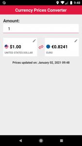 اسکرین شات 1 برنامه Currency Prices Converter