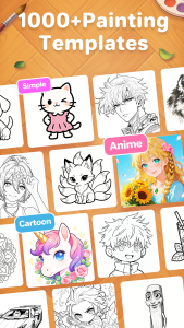 اسکرین شات 3 برنامه AR Draw: Trace to Sketch Anime