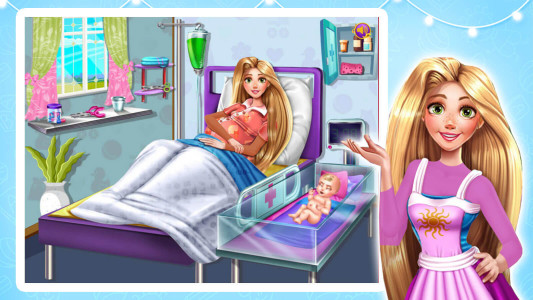 اسکرین شات 3 بازی ‏بازی دخترانه بچه داری گیسو کمند