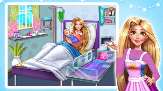 اسکرین شات 2 بازی ‏بازی دخترانه بچه داری گیسو کمند