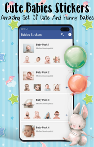 اسکرین شات 2 برنامه Babies Stickers for Whatsapp