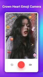 اسکرین شات 8 برنامه Crown Heart Emoji Camera